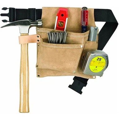 Кожена чанта за инструменти от велур